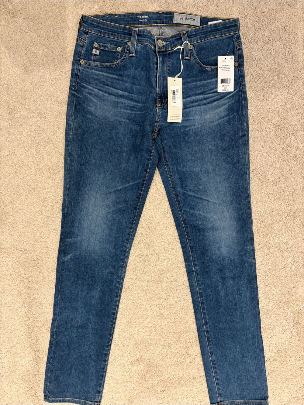 Ag Adriano Goldschmied Slim Jeans in Medium Blue Wash